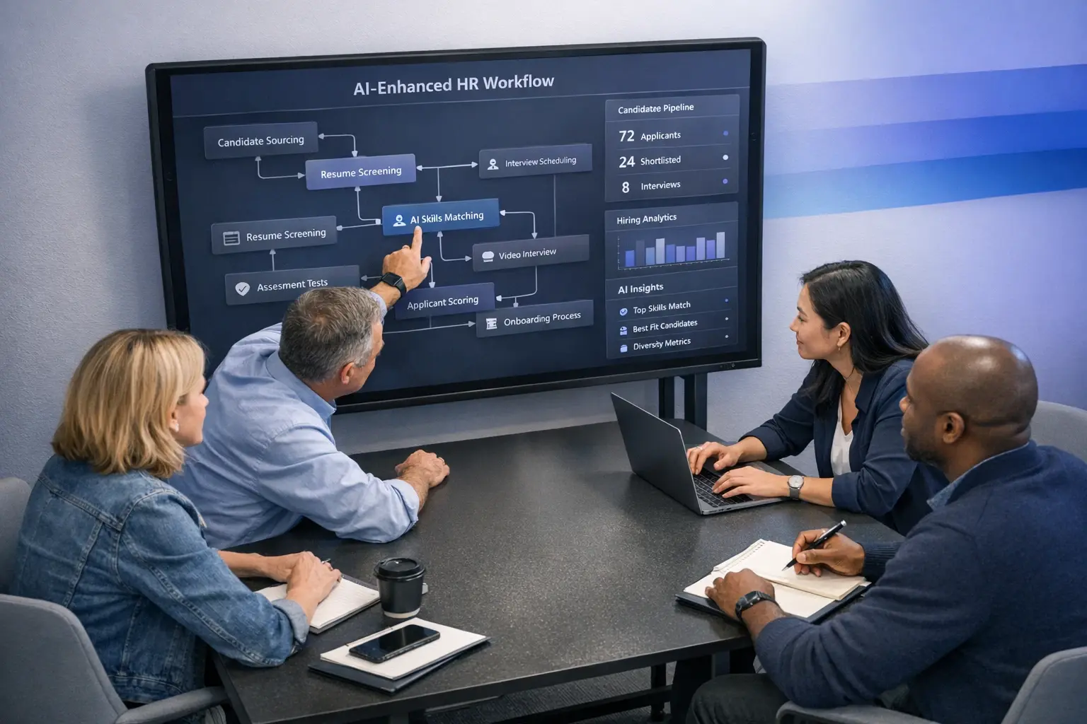 A real-world glimpse of modular HR tech and AI recruitment tools supporting adaptive hiring processes.